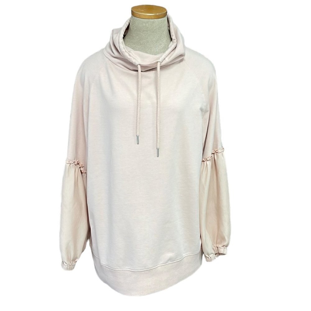 Nordstrom Sweatshirt Turtleneck Pink Balloon Sleeve Size Small S